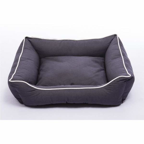 soft dog bed in grey
