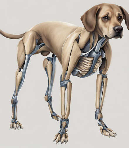 dog anatomy and knee joint